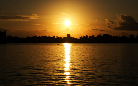 Alexandria Sunset - city, nature, ocean, sunset