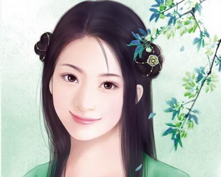 Chinese Girl 15 - pretty, anime, female, maiden, plant, oriental, nice, women, anime girl, beautiful, hot, girl, chinese, beauty, lady, green, woman, cute, leaf, sexy, leave