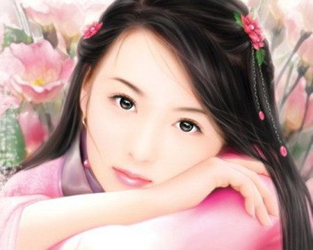 Chinese Girl 17 - pretty, anime, female, maiden, pink, oriental, nice, women, anime girl, beautiful, hot, girl, chinese, beauty, flower, lady, woman, cute, sexy