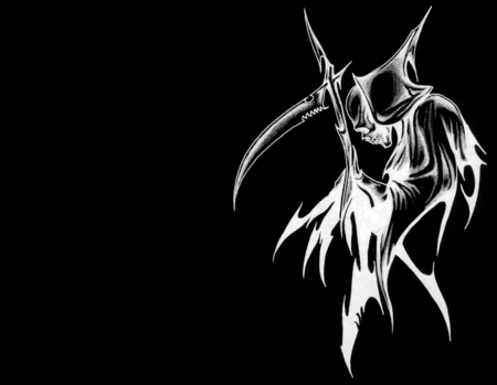 Reaper - grim reaper, reaper, bw, cg