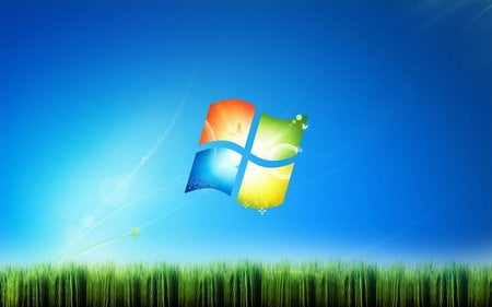 Windows 7 grass - windows, pc, computer, software, grass