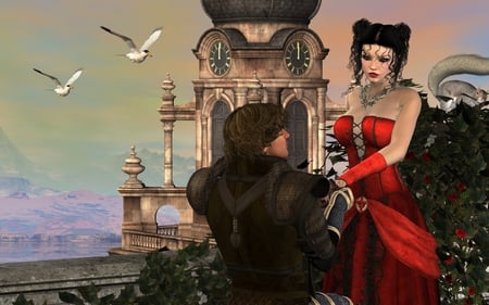 The Proposal - woman, proposal, female, fantasy, daz3d