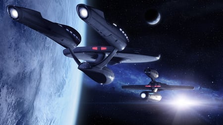 USS Enterprise - space, star trek, scifi, enterprise, ship, tv