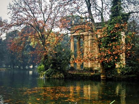 Winter in the park - solitude, cold, romantic, quietness