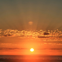 Sunset with lens refraction