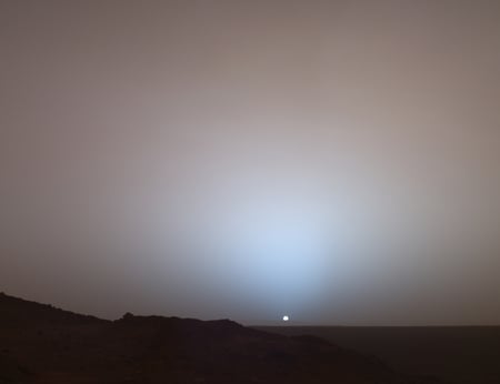 Nasa photo of a Martian sunset - nasa, sunset, actual, planet, space