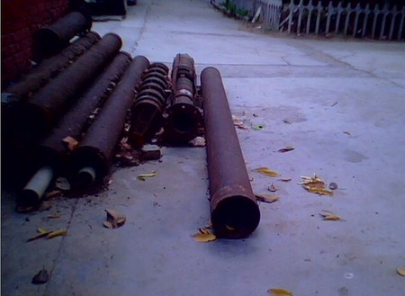 iron pipes - pipes, black, leafs, yellow, iron