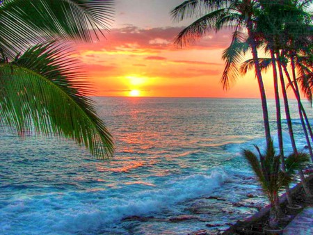 Sunset Beach - picture, beach, sunset, beautiful