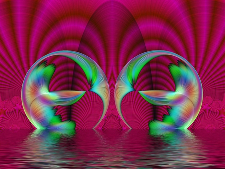 Entrance To Sin City - fractal, art, digital, reflection