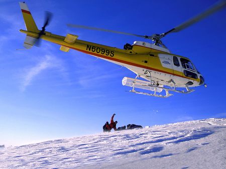 Heli Boarding Juneau Ice Field Alaska - snow, helicopter, alaska, heliboarding, winter, ice field, juneau