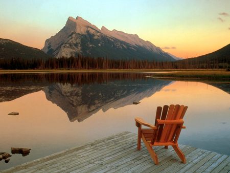 Untitled Wallpaper - vermillion lake, reflection, mount rundle