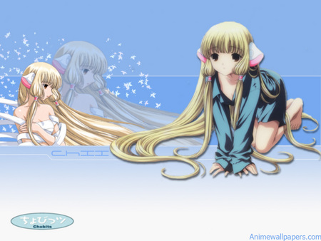 Untitled Wallpaper - chobits, blue, elda, chii, persocon