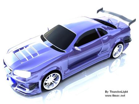 Nissan skyline by Zerophantom - skyline, blue demon