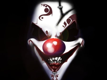 Dark-art - clown, fantasy, mask, dark