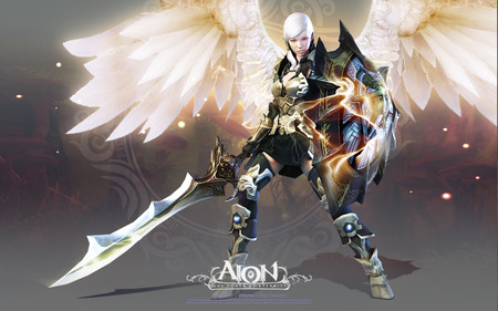 Aion the Tower of Eternity (WDS) - wds, battle angel, angel, aion, knight, the tower of eternity, widescreen, armor, weapon