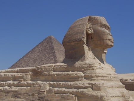 Egyptian Wonders - egypt, pyramid, sphinx