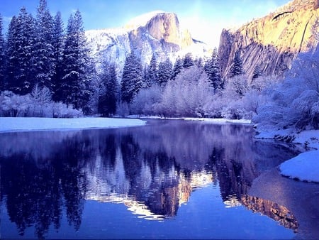 Mighty Mountains - beauty, nature, lakes, trees, winter, mountains, outdoors