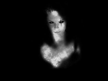 The girl - scary, abstract, dark, goast, horror, black