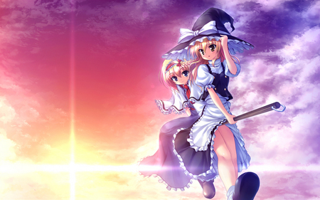 Cute Witch - girl, cute, anime, broom