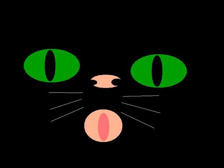 Meowing Cat - mouth, black, nose, eyes, cat