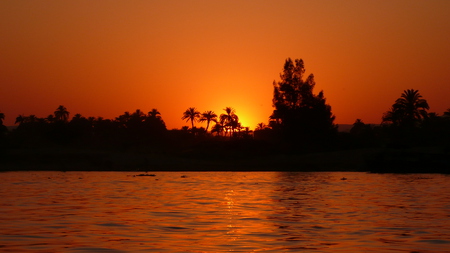 the nile by sunset