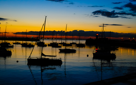 Dun Laoghaire Harbour - boats, marina, sunset, dusk, bay