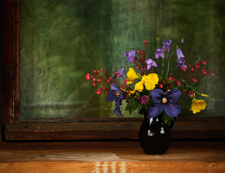 vase with flowers - nature, photography, flowers, bouquet, still life, vase