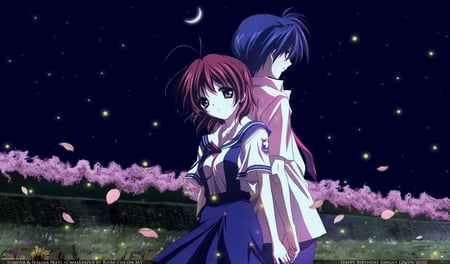 wallpaper - anime, clannad, couple, wallpaper