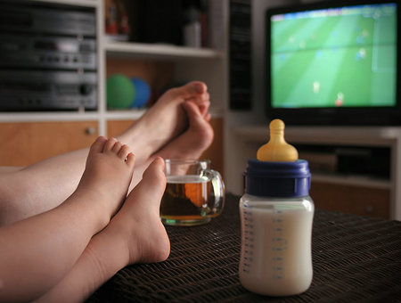 football fans - male, sports, milk, drinks, beer, football, funny, child