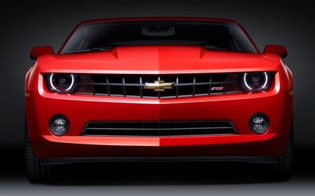 Red Camaro - car, chevrolet, red, camaro