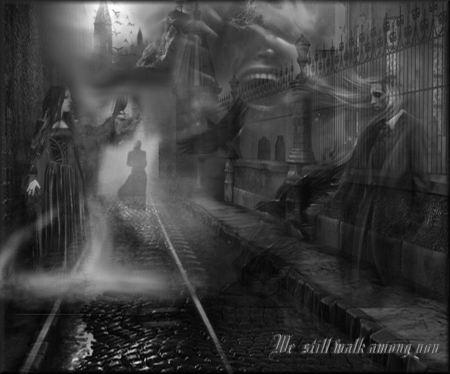 gothic haunted mind - black and white, gothic, past times, ghost