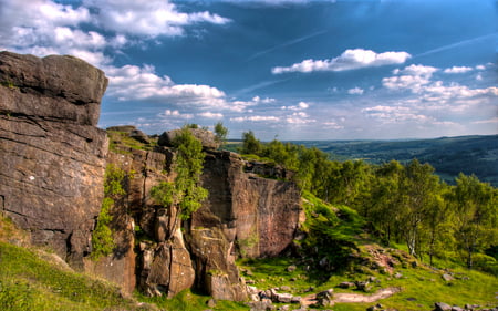 The Surprise - nature, valley, scenery, green, cliffs, rocks