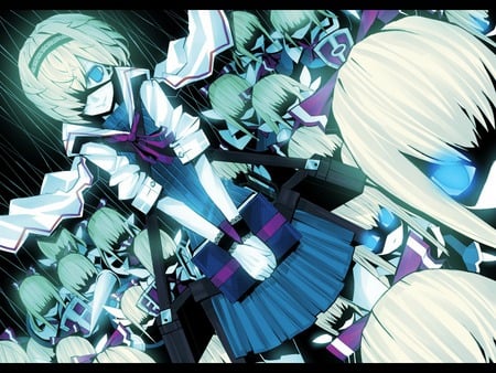 Touhou Clones - anime, touhou, clones, blue