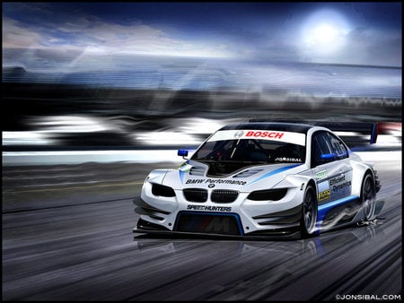 bmw dtm - good, superfast, supermodel, speeding