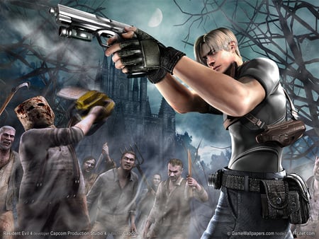 LEON KENNEDY - resident evil, game, videogame, gun, leon kennedy, fighting