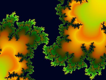 Leaf Fractal - fractal, abstract, swirls, green leaves