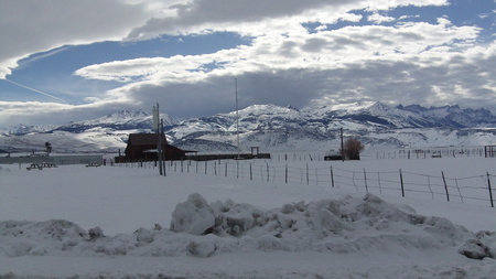 WINTER TIME IN NORTHERN NEVADA - covered in snow, snow, winter, beautiful sky