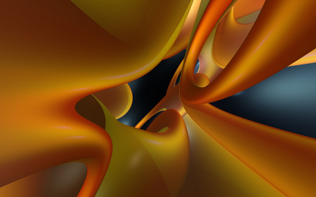 Orangy - abstract, shape, cg, 3d