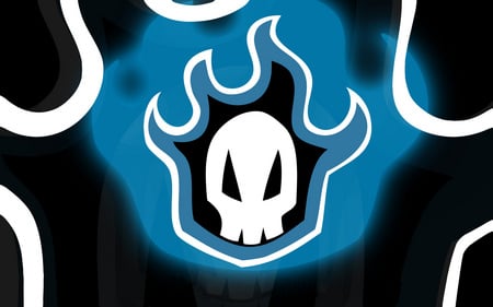 Bleach Logo II - anime, logo, flaming skull, bleach