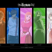 Ichigo, Chad, Orihime, Uryu, & Rukia