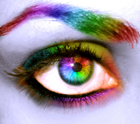 Eye Am Watching You! - colorful eyebrow, pretty eye, watching, colorful eye