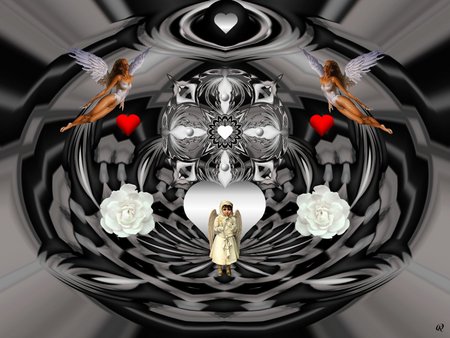 Give Love - eye candy, collage, 3d, fractal, abstract