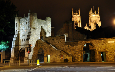 Bootham Bar - fortification, architecture, towers, medieval, roman