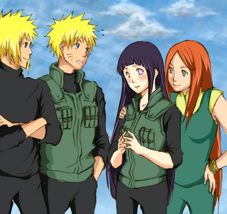 Naruto's family reunion - the, yellow, naruto, hinata, flash