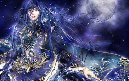 Magic Night - anime, night, beauty, luna