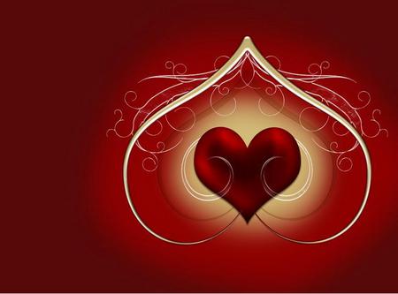 Heart - abstract, 3d, heart, red