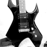 black guitar