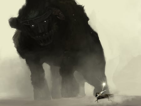 Shadow of the colossus - video, game, creature, zelda