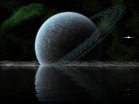 PLANET - space, water, universe, planet, rings