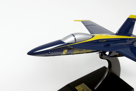 F-18C Blue Angels Wood Desktop Model Airplane - f-18c blue angels, wood desktop model, desktop model airplane, f-18c, model airplane, blue angles, f-18